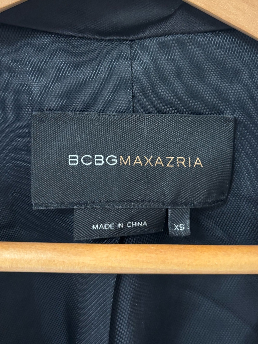 BCBGMaxAzria Satin Tailored Single-Breast Black Wrap Tie Back Blazer Classic XS - Picture 6 of 9